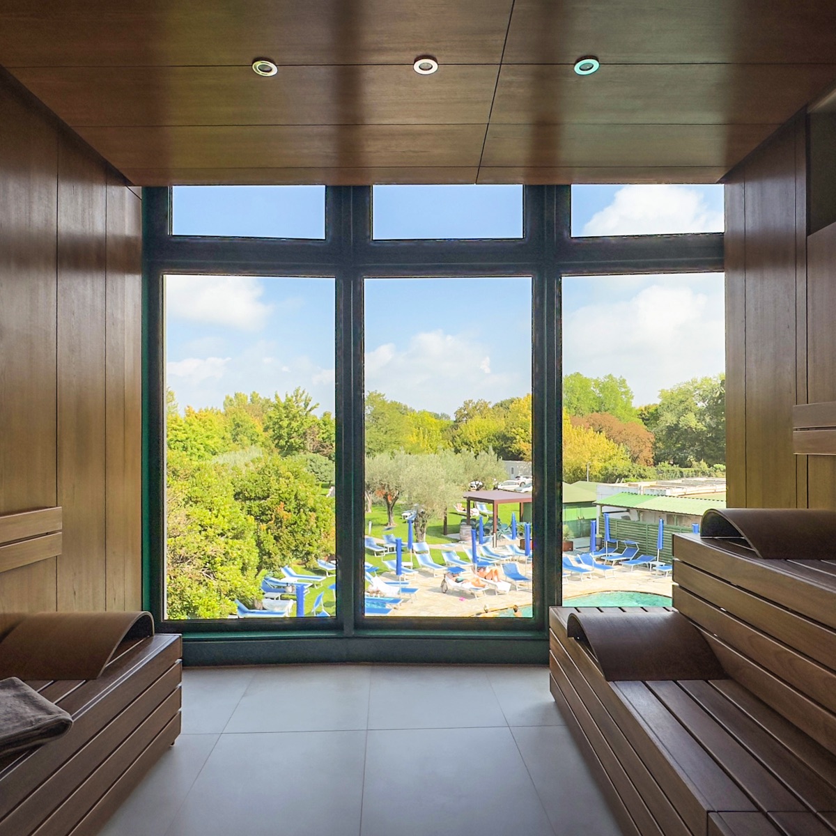 Vista sull'esterno del centro benessere Hotel Terme Atlantic